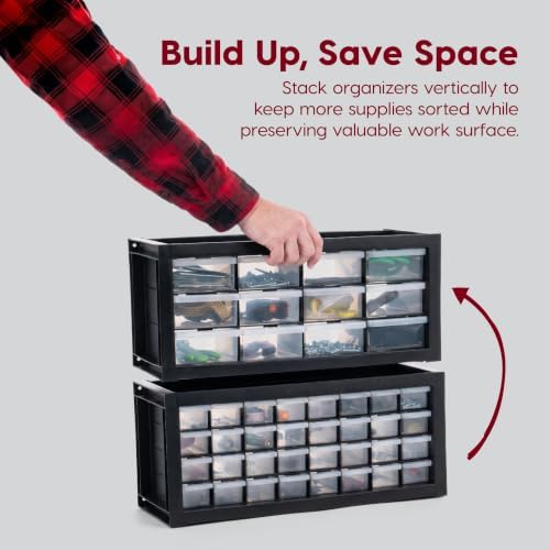 IRIS USA 32-Drawer Tool Organizer, Nuts & Bolts, Small Parts, Black - Image 4