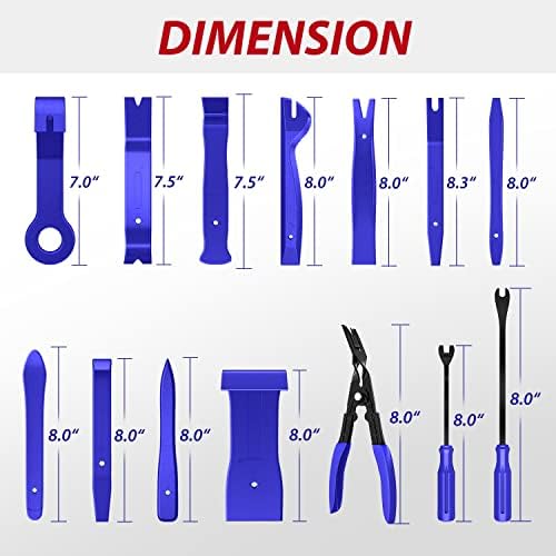 Nilight Trim Removal Tool 88Pcs, Auto Push Pin Bumper Retainer Clip Set