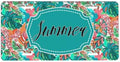 Summer Rainbow Flowers Front License Plate 6" * 12" for Women