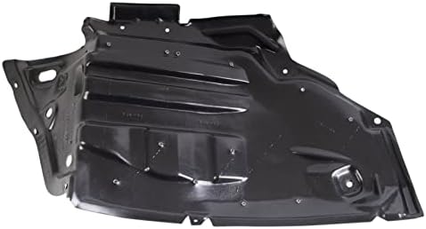 TRQ Front Right Forward Inner Fender Liner Black Passenger Side