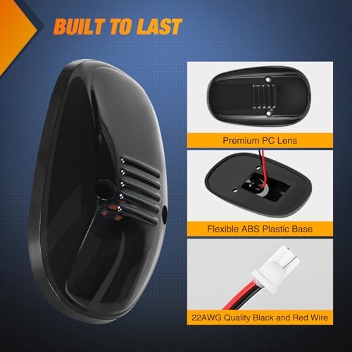 Nilight LED Cab Marker Light Smoke Lens Fits 1999 2000 2001 2002 Dodge Ram