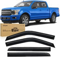 Nilight Tape-On Window Visors for Ford F-150 SuperCrew 2015-2020, 4PCS