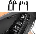 Car Window Lift Switch Control Decals for Audi A4 2009-2016 / S4 2010-2016 / RS4 2012-2015 Accessories Carbon Fiber Interior Stickers, Style B