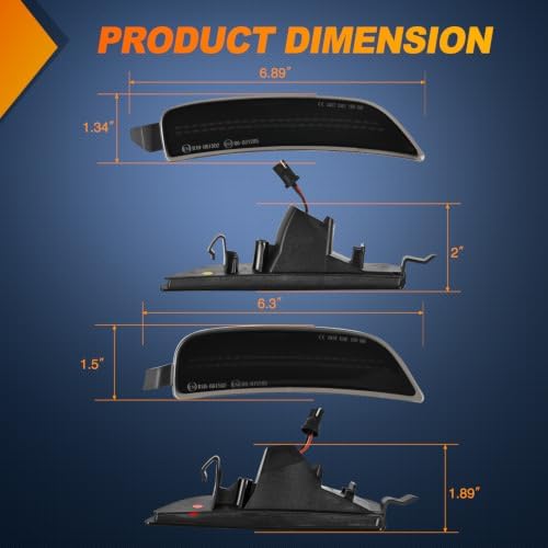 Nilight Fender Side Marker Lights 4PCS for 2016-2025 Mazda MX-5 Miata ND