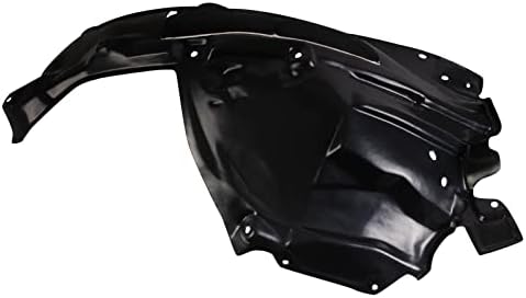TRQ Front Right Rearward Inner Fender Liner Black Passenger Side