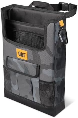 CAT® Car Seat Organizer for Cars Trucks SUVs, Removable Portable On-The-Go, Securely Attaches to Front or Rear Seats, Adjustable Straps, Car Accessories Compact Caddy for Travel Driving - Urban Camo