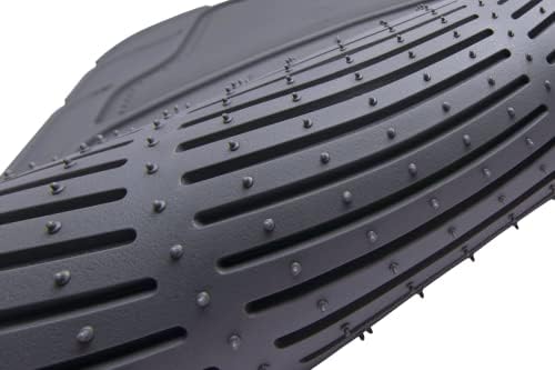 Amazon Basics Universal PVC Faux Rubber Car Floor Mats, Anti-Slip, All Weather Protection, Waterproof Flexible Trim to Fit for 95% Automotive SUV Sedans Trucks, Charcoal Pure Grey, Pack of 3