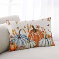 Pillow Covers 12x20 Inch Fall Thanksgiving Pumpkin Rustic Sunflower Botanical Leaves Linen Soft Brushed Microfiber Pillowcases with Hidden Zipper Closure Bed Pillow Shams for Bedroom Sofa Car by T%26H+XHome
