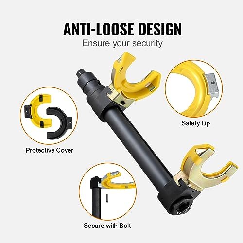 VEVOR Strut Spring Compressor Set, Macpherson Strut Spring Compressor Kit, Interchangeable Fork Strut Coil Extractor Remover Tool, with Yellow Protective Sleeve and Carrying Case - Image 4