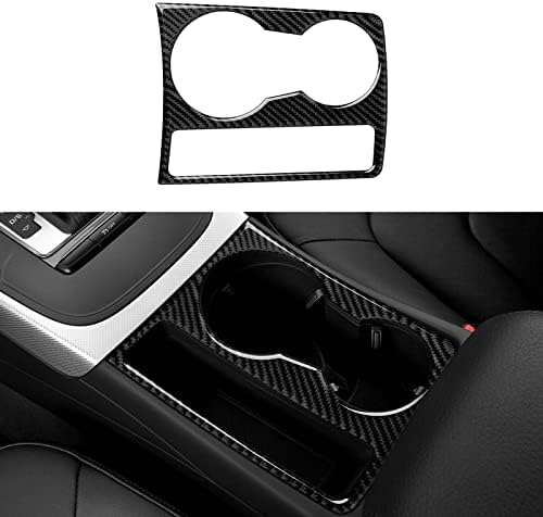 Car Cup Holder Water Cover Decals for Audi A4 A5 S4 S5 RS4 RS5 Accessories Carbon Fiber Interior Stickers