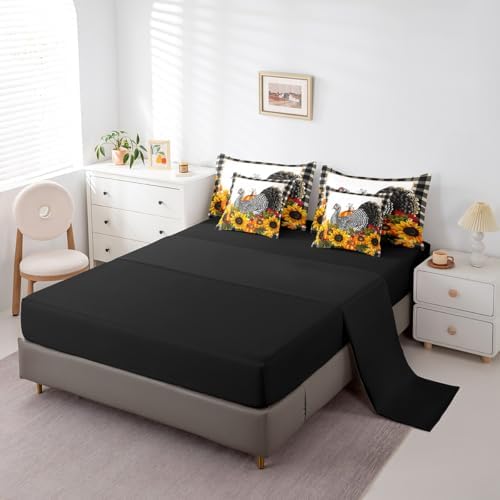 Erosebridal Black Turkey Bed in A Bag King Size Comforter Set 7 Pieces - Image 4