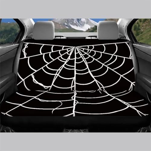 Spider Web Car Rear Seat Covers,Auto Back Seat Protector Decoration Non-Slip Mat Flat Cloth Vehicles Rear Bench Cover for Women Men