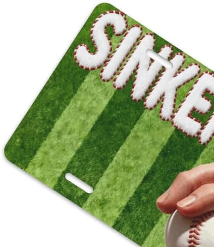 Baseball Sinker Front License Plate 6" * 12" for Women