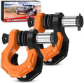 Nilight 2 Pack 3/4" D-Ring Separate Shackle 45,000 Lbs Break Strength | Includes 7/8" Lock Pin, Isolators and Washers Off Road Recovery, for Tow Strap Winch Truck Vehicle Black&Orange