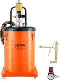 VEVOR Grease Pump, 10.5 Gallon Air Grease Pump with 13 ft High Pressure Hose and Grease Gun, 40L Pneumatic Grease Pump with Wheels, Portable Lubrication Grease Pump by VEVOR