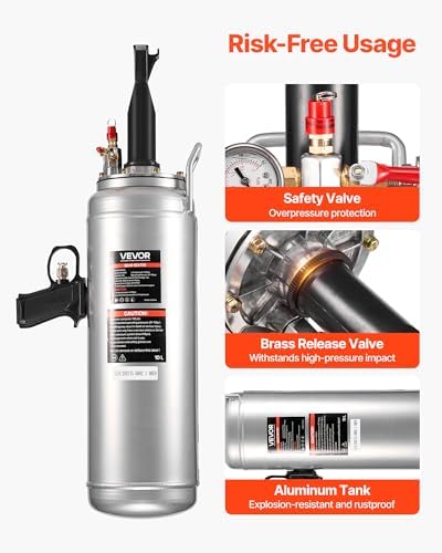 VEVOR Portable Tire Bead Seater, 2.6 Gal/10 L Air Bead Blaster, Handheld Tire Inflator Tool, 87-116 PSI Operating Pressure, Trigger Seating Inflator for Car, Compact SUV, Light Truck, E-Bike, RV, ATV - Image 5