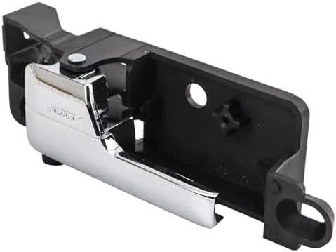 TRQ Metal Reinforced Rear Left Interior Door Handle Chrome PlasticSteel