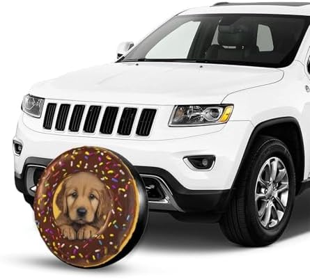 Donut Dog Spare Tire Cover Wheel Protectors Weatherproof Sun Protection Covers Universal for SUV Jeep Travel Trailer 15"