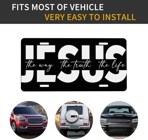 Way Truth Life Jesus Front License Plate 6" * 12" for Women