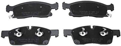 TRQ Front Brake Pads Ceramic Hardware Wear Sensor