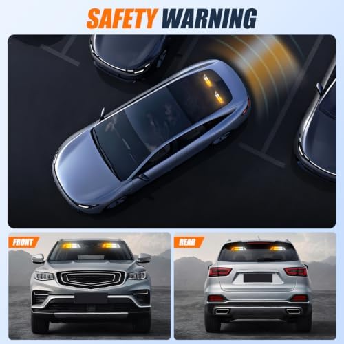 Nilight 16LED Amber White Dash Strobe Light Cigarette Lighter Plug