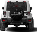 KiuLoam Funny Skeleton Human Spare Tire Cover with Backup Camera Hole Universal Sunscreen Waterproof Wheel Covers for Trailer RV SUV Truck and Many Vehicles (17" for Diameter 31"-33")