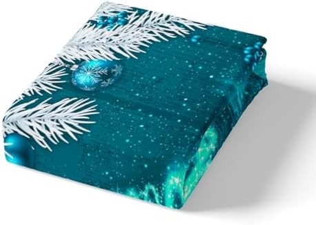 Merry Christmas Kids Duvet Cover Set Full Size,Snowflake Christmas Tree Bowknot Bedding Set,Girls Boys Adults Room Decor,Gradient Line Glitter Comforter Cover,Xmas Romantic Quilt Cover,2 Pillowcases - Image 4
