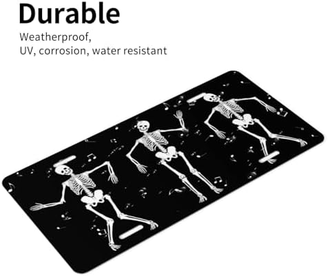 Dancing Skeletons Music Front License Plate 6" * 12" for Women