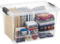 Superio 26.5 Quart Clear Plastic Storage Boxes with Lids, Stackable Organizer Containers, BPA-Free Storage Bins for Home, Office, School & Dorm, 10 Pack by Superio