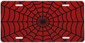 Red Spider Web Front License Plate 6" * 12" for Women
