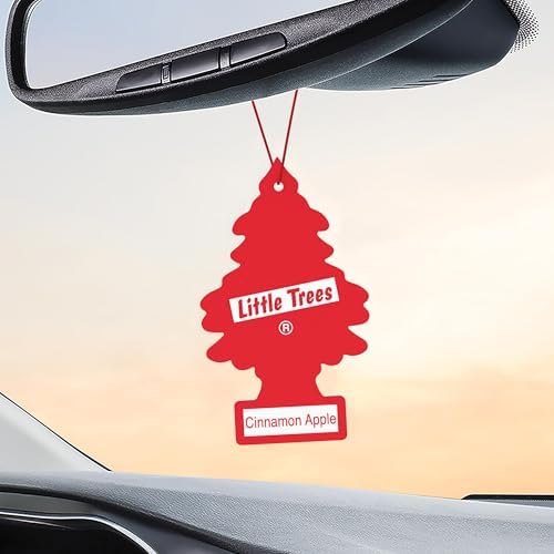 LITTLE TREES Car Air Freshener, 4 Count (Pack of 6), Cinnamon Apple