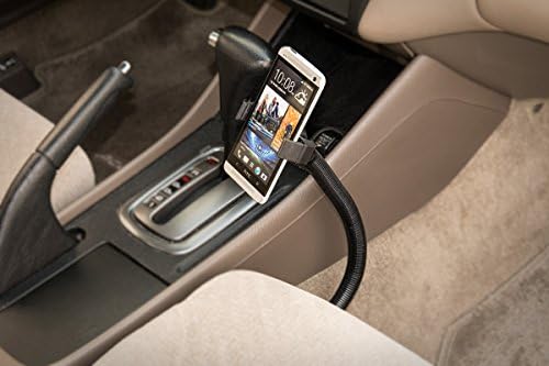 ARKON Mounts Mobile Grip 2 Phone Holder with Car Seat Rail or Floor Mount, For Cars and Trucks, High-Strength Flexible Arm, Compatible with iPhone, Galaxy, & more