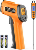 TempPro TempScan Infrared Thermometer Gun with Super Long Meat Probe