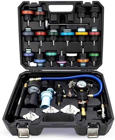 Mishimoto MMTL-CPT-28 Coolant Pressure Tester and Vacuum Refill Kit, 28-Piece Universal Fit, Black by Mishimoto