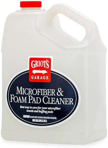 Griot's Garage Microfiber and Foam Pad Cleaner, Removes Polish, Wax, and Sealant Residue, Restores Your Car Cleaning Cloths' Effectiveness, 11067, One Gallon by GriotsGarage