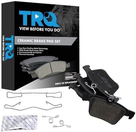 TRQ Rear Premium Posi Ceramic Disc Brake Pad Kit Set
