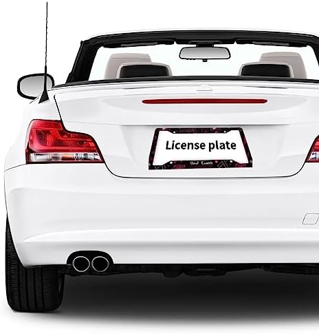 Hope Breast Cancer License Plate Frame 2 Pack License Plate Holder Universal Aluminum License Plate Cover Car Accessories Decor with Screw for Men Women 12.3 x 6.3 Inch