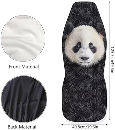 Talayituse Panda Print Car Seat Covers Set of 2, Breathable Front Bucket Seats Protector Auto Interior Accessories Decor Universal for Truck SUV Van
