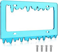 Timtin 1 Set Fluorescent Blue License Plate Frame, Style 1