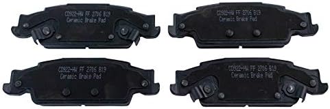 TRQ Rear Brake Pads Ceramic Hardware Wear Sensor