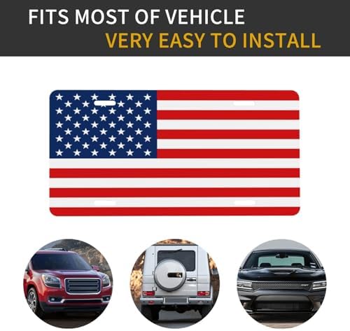 American Flag Front License Plate 6" * 12" for Women