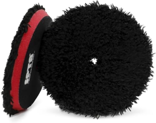 SPTA Microfiber Polishing Pad, 2Pcs 3Inch 76mm Microfiber Cutting Finishing Disc with Hook & Loop Backing for Car Buffer Polisher Cutting Buffing Waxing and Polishing by SPTA