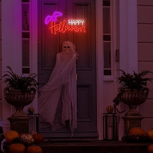 Treela Happy Halloween Neon Sign Halloween LED Neon Light Wall Decor - Image 5