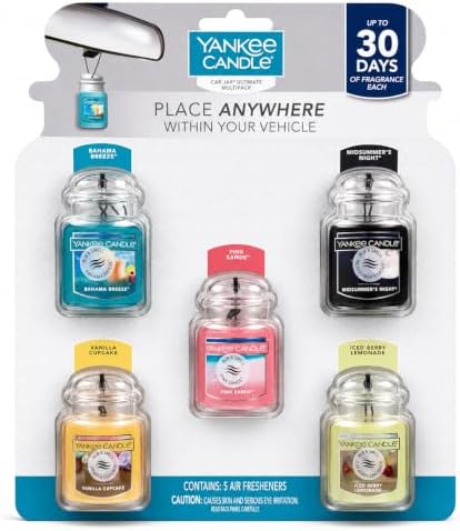Yankee Candle Car Jar Ultimate Multipack, 5 Air Fresheners