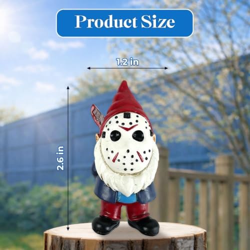 GENANY 3D Resin 2Pcs Spooky Gnome Car Freshener Clip Hand Painted Masked
