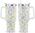 Easter Tumbler 40oz Bunny Cup Coffee Mugs Cute Peeps Chick Leak Proof Cups with Handle and Straw Stainless Steel Vacuum Insulated Water Bottle Easter Gifts Spring Decor (1PCS) by Unknown