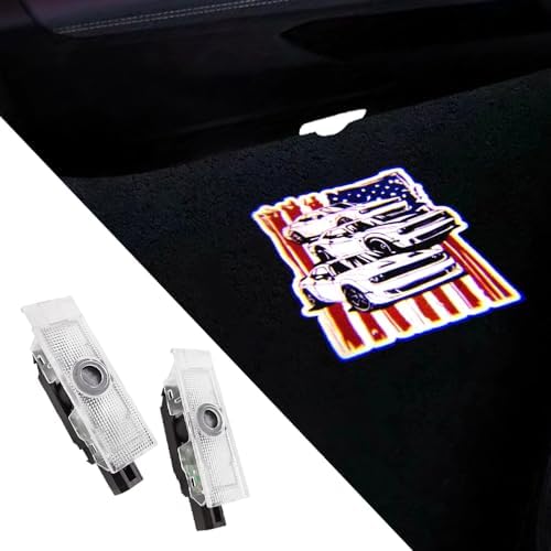 2PCS Car Door Logo Lights Compatible for Challenger 2015-present, LED Courtesy Ghost Shadow Light Projector Lamps Accessories