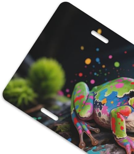 Watercolor Frog Front License Plate 6" * 12" for Women