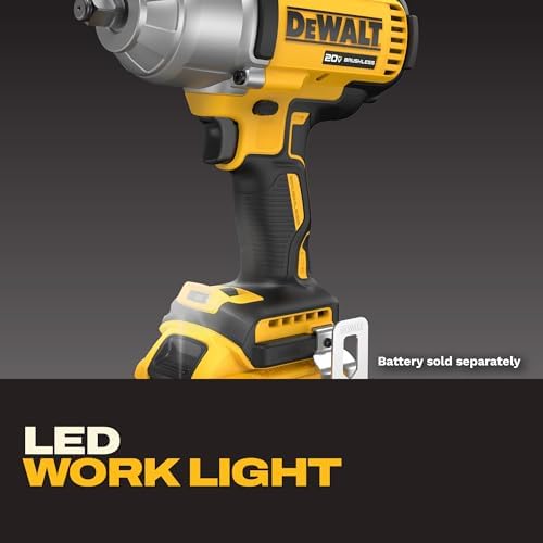 DEWALT 20V MAX Cordless Impact Wrench, 1/2 Impact Gun, 4-speed High torque with Hog ring anvil and LED light, Brushless motor, Precision Wrench, tool Only (DCF900B) - Image 5