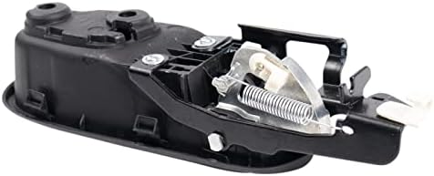 TRQ Right Interior Door Handle Black Housing with Silver Lever Passenger